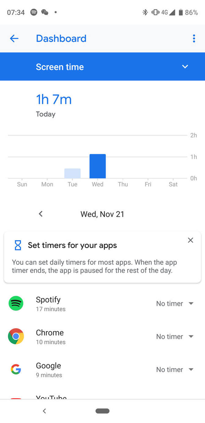 安卓重大更新 谷歌也将提供“屏幕使用时间”