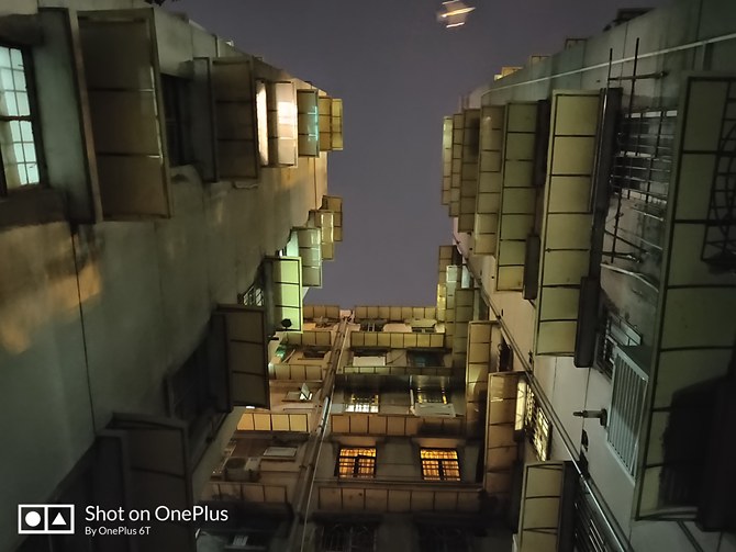 一加6T/iPhone Xs拍照样张对比:超级夜景模式