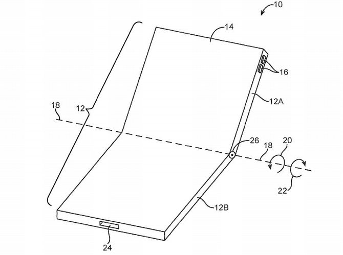 苹果再次申请折叠屏专利 独特铰链式设计一点