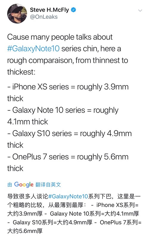 Galaxy Note 10°Ͳй¶iPhone XS