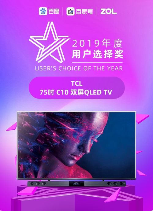 2019年智能大屏英雄会，TCLC10双屏QLEDTV斩获“黑科技产品奖”