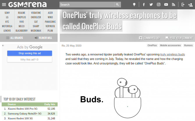һ��ȫ�¶������ͼ�ع⣬������ΪOnePlus Buds