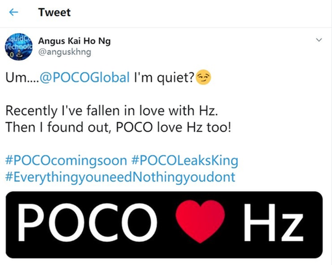 小米新机POCO X3曝光:120Hz高刷+强续航