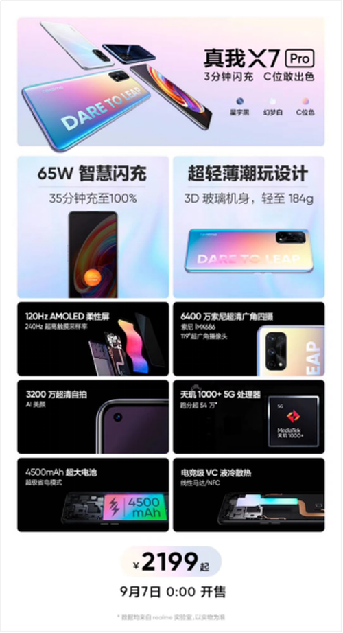 realme发布3款5G终端 真我X7全球首发天玑800U